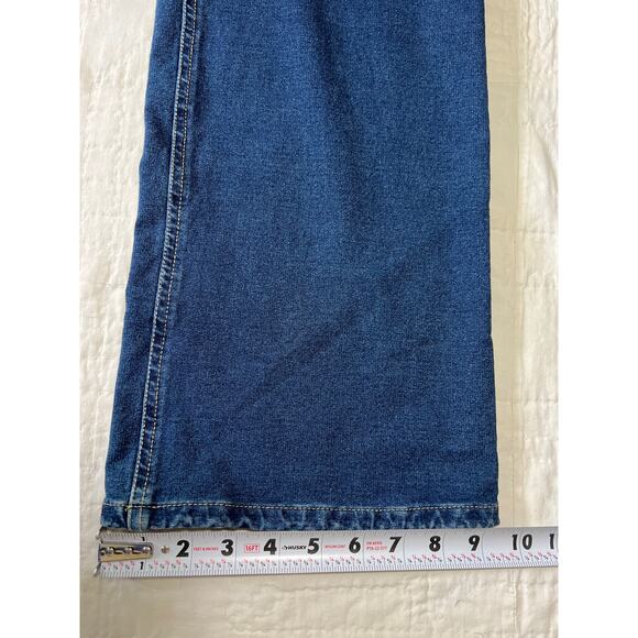 Lands End Jeans Womens's Size 16 Wide Leg Boot Medium Blue Soft Knit Denim - Picture 10 of 10